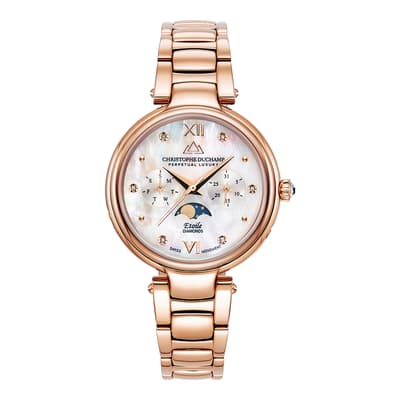 Women's Rose Gold Monophase Multifunctional Watch 36 mm