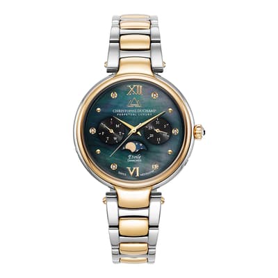 Women's Silver/Gold Monophase Multifunctional Watch 36 mm