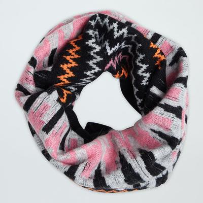 Black Multi Fairisle Cashmere Snood