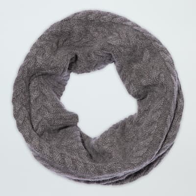 Otter Brown Cable Cashmere Snood