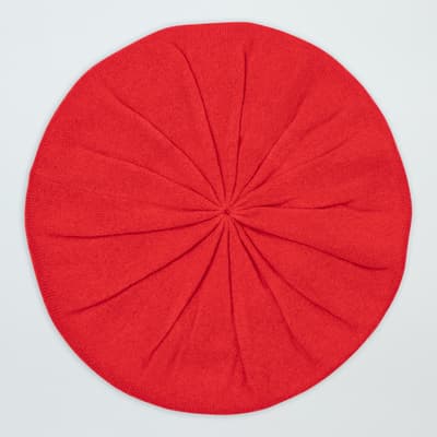 Red Classic Cashmere Beret