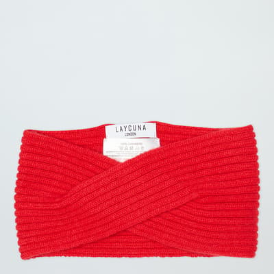 Red Twist Cashmere Headband