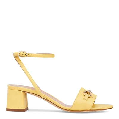 Yellow Grained Leather Naomi Sandals