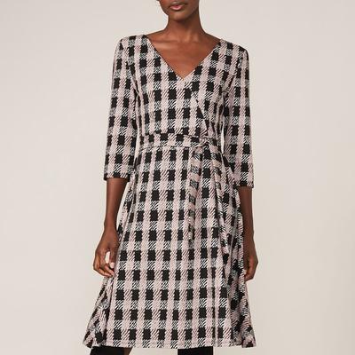 Black Ava Check Dress