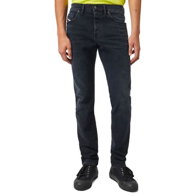 Dark Blue D-Fining Tapered Stretch Jeans
