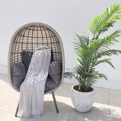 St Kitts Single Nest Chair, Stone Grey