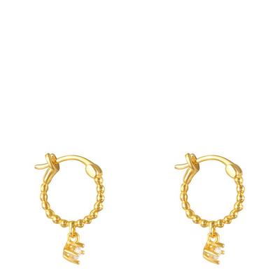 Gold Hoop Drop Earrings