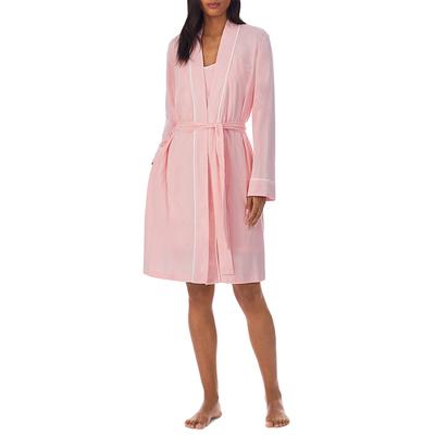 Pink Kimono Wrap Robe