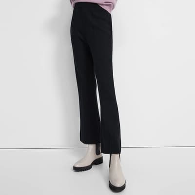 Black Fit and Flare Trousers