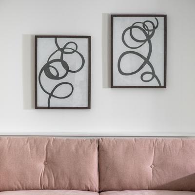 Set of 2 Ink Whirl Framed Art Prints