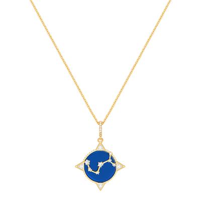 18K Gold Lapis Scorpio Written In The Stars Necklace