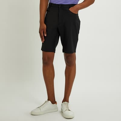 Black Stretch Golf Shorts