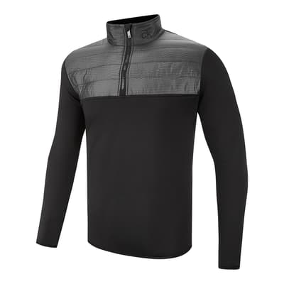 Charcoal Quilted Thermal 1/4 Zip Jacket