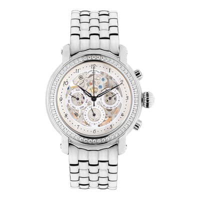 Women's White/Silver Stainless Steel Watch