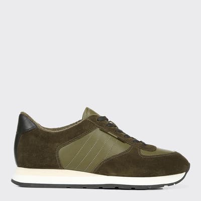 Militaire Green Pasha 2 Suede Trainers