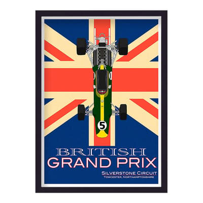 British Grand Prix Graphic 44x33cm Framed Print