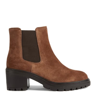 Brown D Damiana Leather Heeled Boot