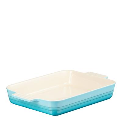 Teal Rectangle Dish, 32cm