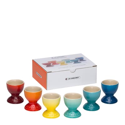 Set of 6 Rainbow Egg Cups