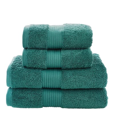 Bliss Pair of Hand Towels, Seagrass