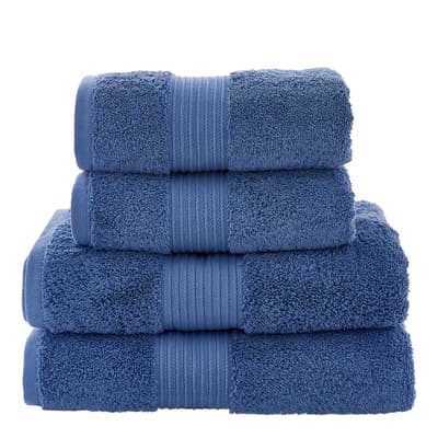 Bliss Pima Pair of Bath Towels, Denim
