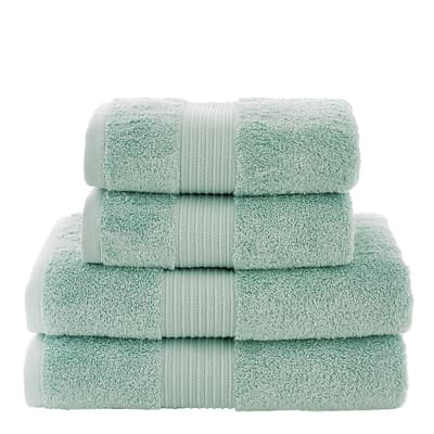 Bliss Pima 4 Piece Towels Bale, Spearmint