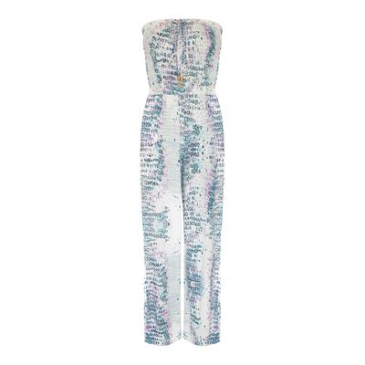 Aqua Pink Snake Jumpsuit