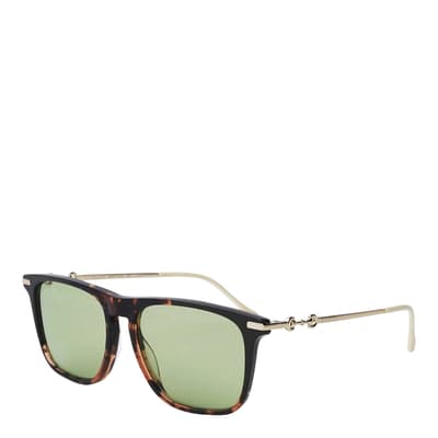 Men's Green/Brown Gucci Sunglasses 56mm