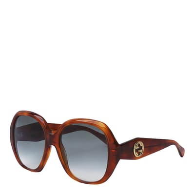 Women's Blue/Brown Gucci Sunglasses 56mm