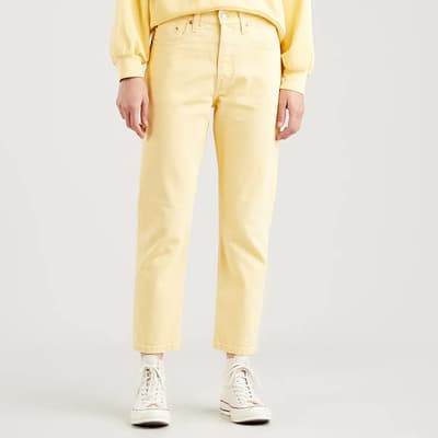 Yellow 501® Stretch Straight Cropped Jeans