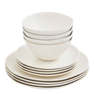 Cream 12 Piece Arbor Dinnerset