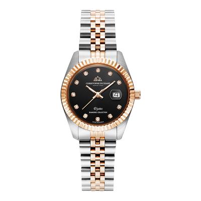 Women's Silver/Black And Gold Elysees Christophe Duchamp Watch