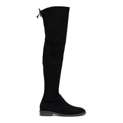 Black Suede Jocey City Over the Knee Boots