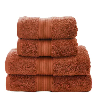 Bliss Pima Pair of Bath Towels, Copper