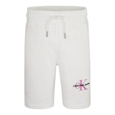 Girl's White Drawstring Waist Cotton Shorts