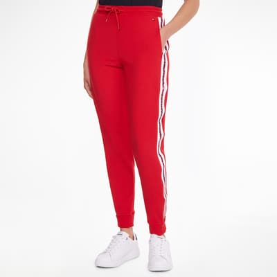 Red Cotton Modal Joggers