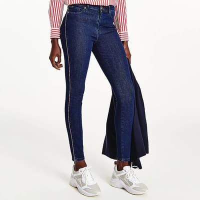 Navy Marie Stretch Straight Jeans