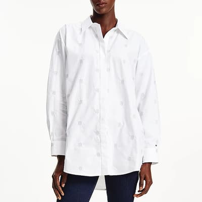 White Cotton Boyfriend Shirt