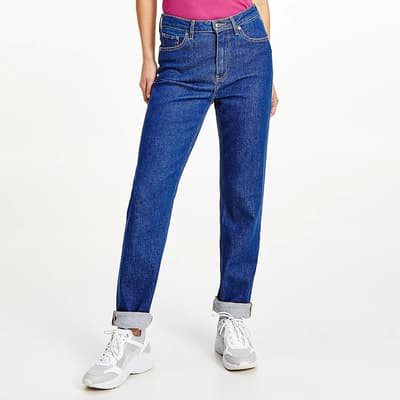 Mid Blue Stretch Straight Jeans