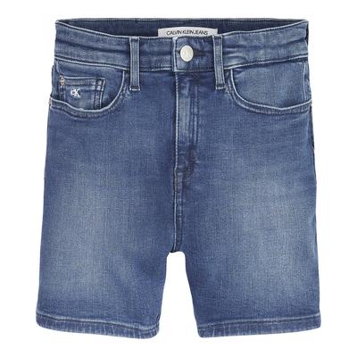 Girl's Mid Blue Bermuda Stretch Shorts