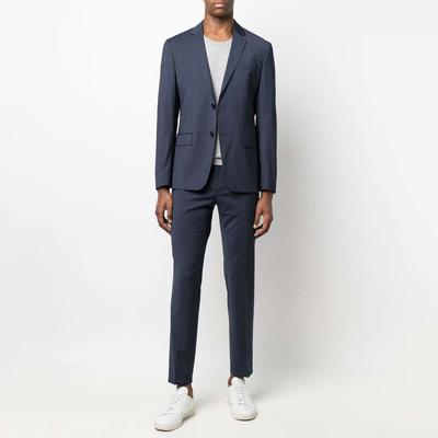 Blue Slim Fit Wool Blend Jacket