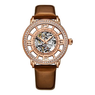 Women's Rose Gold/Bronze/Silver Leather Watch