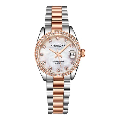 Women's Silver/Rose Gold Watch