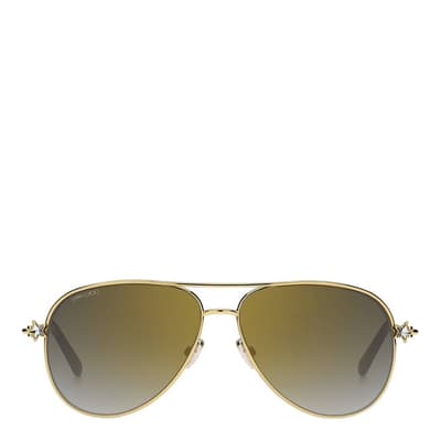 Women's Gold/Grey Jimmy Choo Sunglasses 58mm