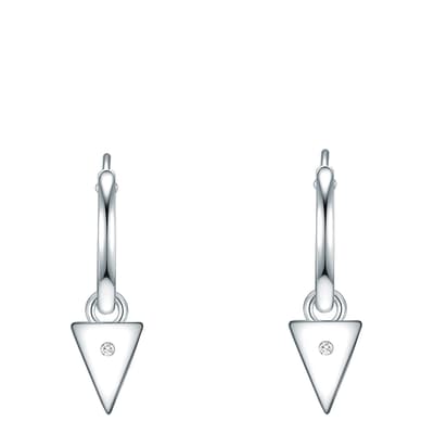 Silver Diamond Stud Earring