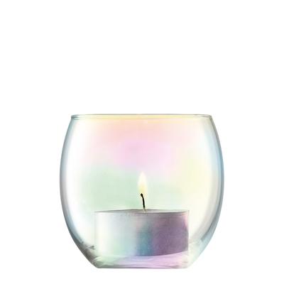 Set of 4 Pearl Tealight Holders, H6.5cm