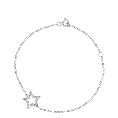 Silver Diamond Embellished Cross Pendant Necklace