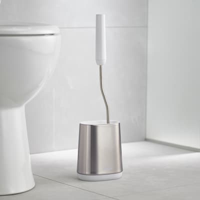 Flex Lite Steel Toilet Brush - White