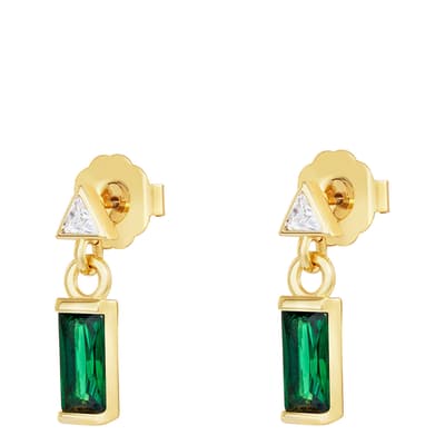 18K Gold Esmeralda Earrings