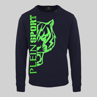 Navy Tiger Graphic Sport Sweatshirt